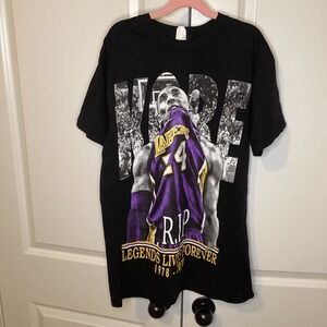 Mens Kobe Bryant tribute‎ tee shirt Black medium